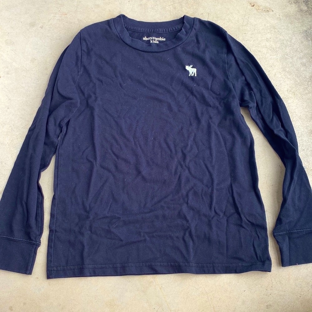 Abercrombie kids 9-10 boys long sleeve shirt black